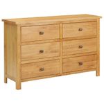 Casa si Gradina - Mobilier - Comode si corpuri - Comode - Dulap cu sertare, 105 x 33,5 x 73 cm, lemn masiv stejar, maro - Infinity.ro