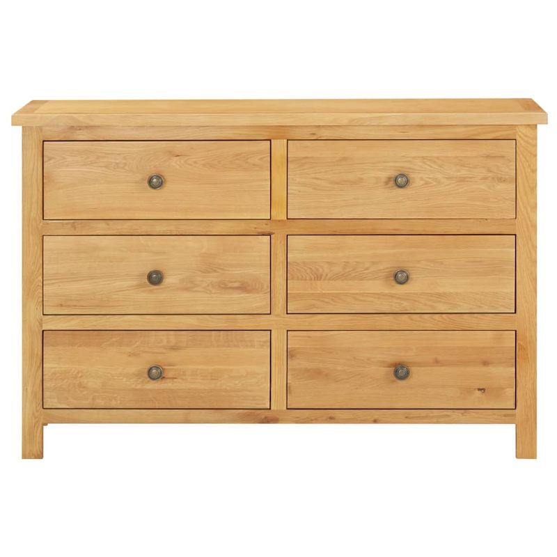 Casa si Gradina - Mobilier - Comode si corpuri - Comode - Dulap cu sertare, 105 x 33,5 x 73 cm, lemn masiv stejar, maro - Infinity.ro