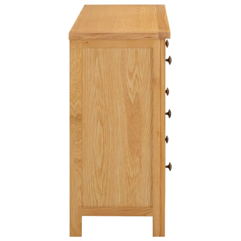 Casa si Gradina - Mobilier - Comode si corpuri - Comode - Dulap cu sertare, 105 x 33,5 x 73 cm, lemn masiv stejar, maro - Infinity.ro