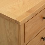 Casa si Gradina - Mobilier - Comode si corpuri - Comode - Dulap cu sertare, 105 x 33,5 x 73 cm, lemn masiv stejar, maro - Infinity.ro