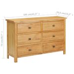 Casa si Gradina - Mobilier - Comode si corpuri - Comode - Dulap cu sertare, 105 x 33,5 x 73 cm, lemn masiv stejar, maro - Infinity.ro