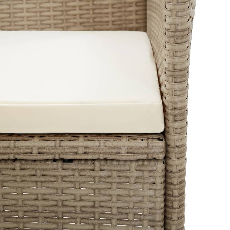 Casa si Gradina - Gradina si terasa - Mobilier exterior - Scaune si sezlonguri gradina - Scaune de exterior cu perne, 2 buc., bej, poliratan - Infinity.ro