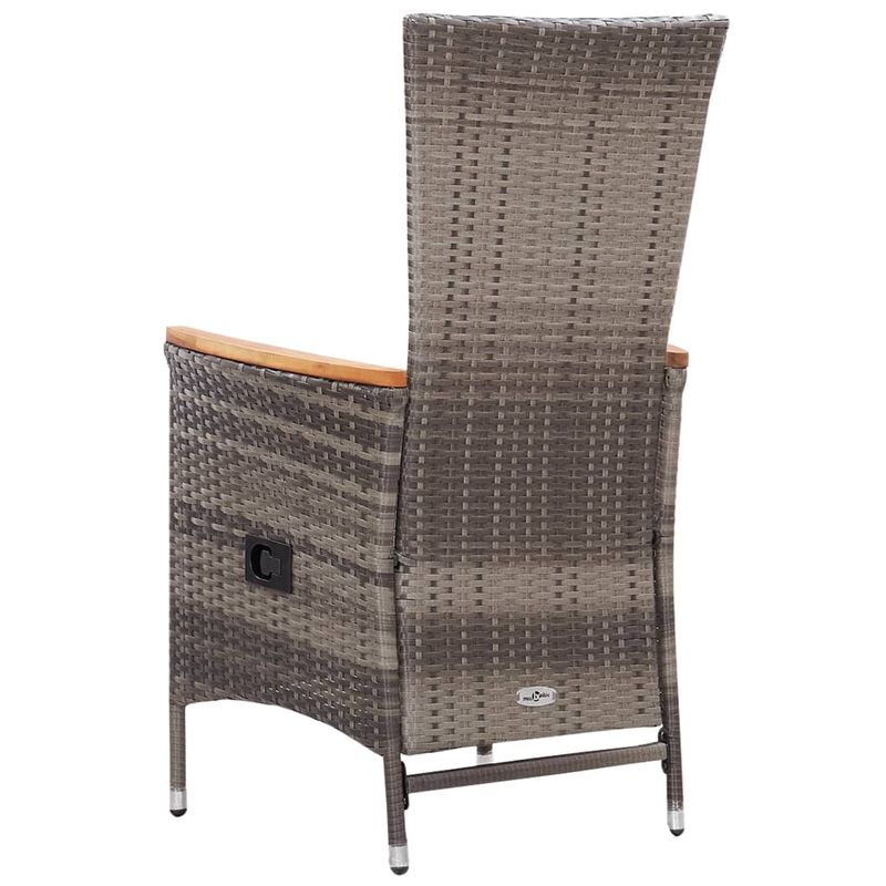 Casa si Gradina - Gradina si terasa - Mobilier exterior - Scaune si sezlonguri gradina - Scaune de exterior cu perne, 2 buc., gri, poliratan - Infinity.ro