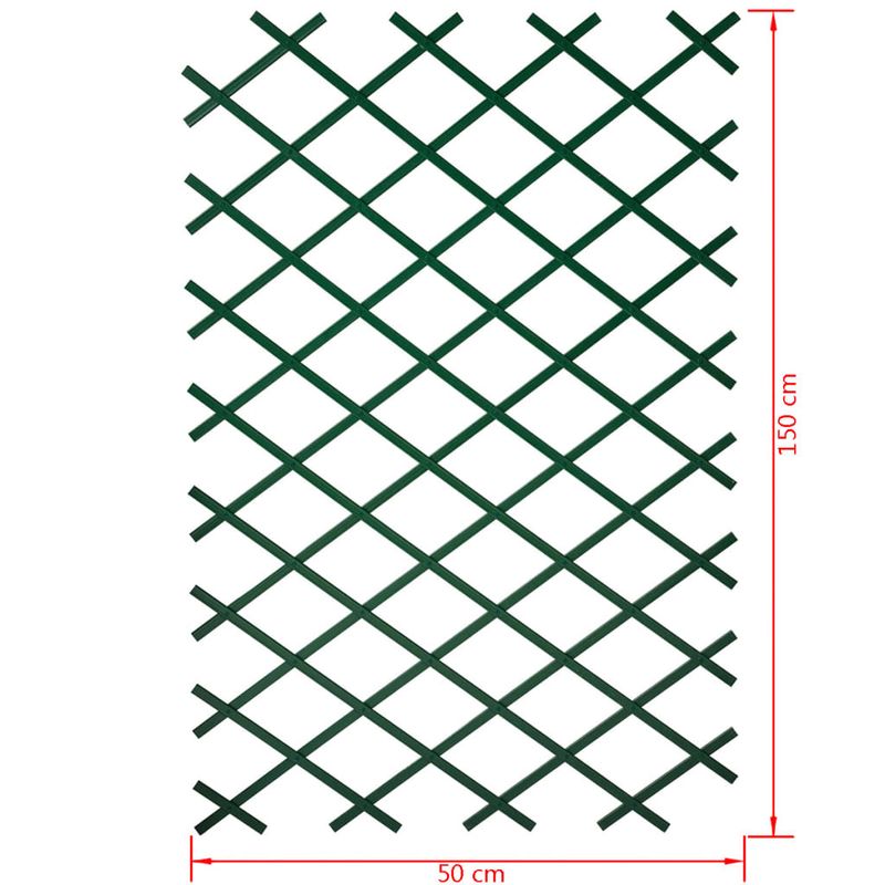 Casa si Gradina - Gradina si terasa - Garduri, panouri si accesorii - Nature Gard de gradina tip Trellis, 50 x 150 cm PVC, verde, 6040702 - Infinity.ro