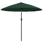 Casa si Gradina - Gradina si terasa - Umbrele si pavilioane - Umbrele - Umbrela de soare de exterior, stalp aluminiu, verde, 270 cm - Infinity.ro