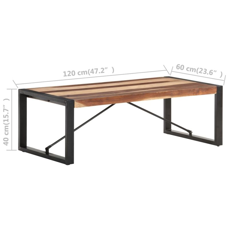 Casa si Gradina - Mobilier - Mese si birouri - Masute de cafea - Masuta de cafea, 120x60x40 cm, lemn masiv finisaj sheesham - Infinity.ro