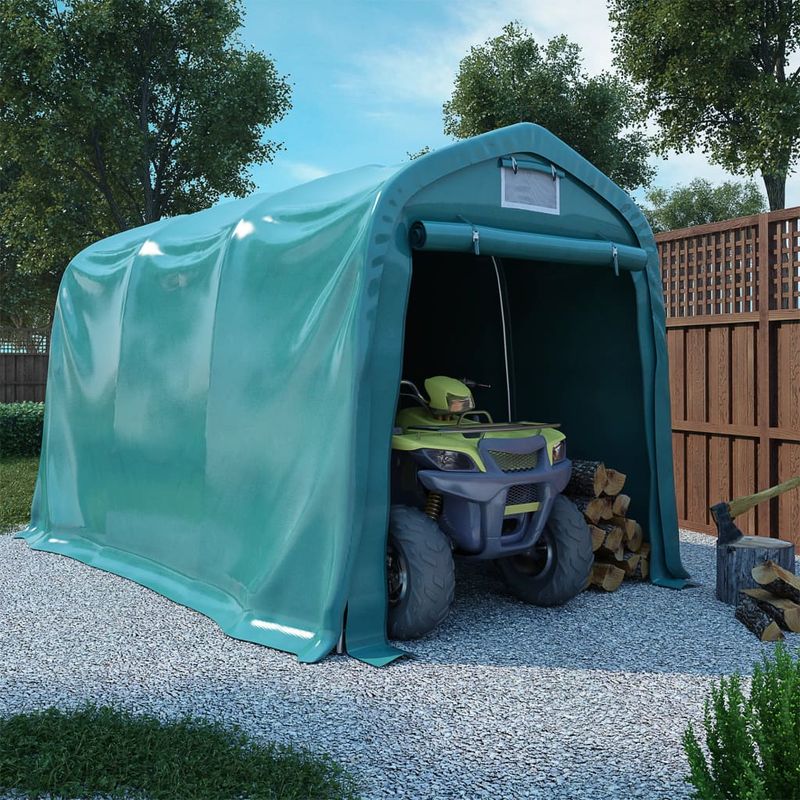 Casa si Gradina - Gradina si terasa - Umbrele si pavilioane - Pavilioane - Cort de garaj, verde, 2,4 x 3,6 m, PVC - Infinity.ro