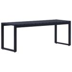 Casa si Gradina - Gradina si terasa - Mobilier exterior - Bancute de gradina - Banca de gradina, negru, 120,5 cm, placa PS - Infinity.ro