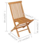 Casa si Gradina - Gradina si terasa - Mobilier exterior - Seturi mobila gradina - Set mobilier gradina, 7 piese, lemn masiv de tec - Infinity.ro