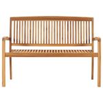 Casa si Gradina - Gradina si terasa - Mobilier exterior - Bancute de gradina - Banca gradina stivuibila, 2 locuri, 128,5 cm, lemn masiv de tec - Infinity.ro