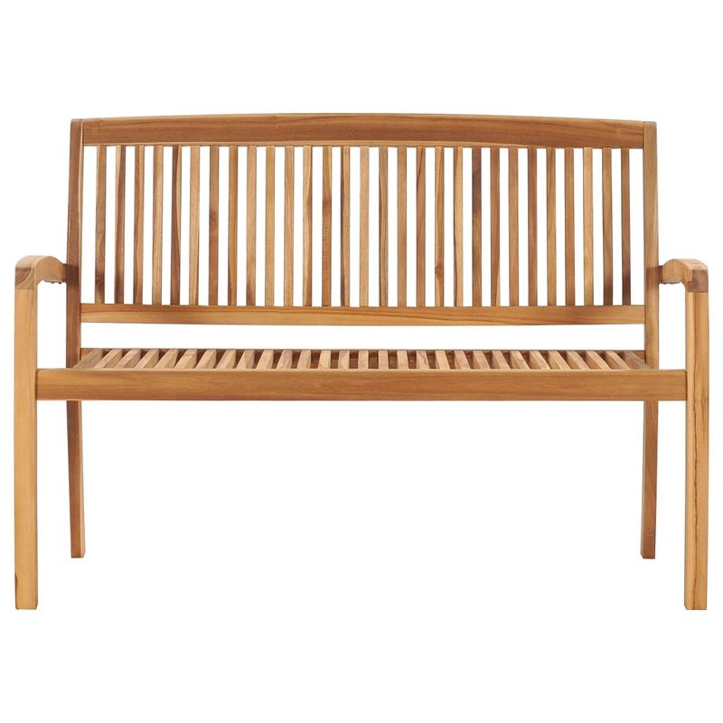 Casa si Gradina - Gradina si terasa - Mobilier exterior - Bancute de gradina - Banca gradina stivuibila, 2 locuri, 128,5 cm, lemn masiv de tec - Infinity.ro