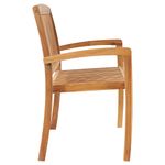 Casa si Gradina - Gradina si terasa - Mobilier exterior - Bancute de gradina - Banca gradina stivuibila, 2 locuri, 128,5 cm, lemn masiv de tec - Infinity.ro