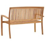 Casa si Gradina - Gradina si terasa - Mobilier exterior - Bancute de gradina - Banca gradina stivuibila, 2 locuri, 128,5 cm, lemn masiv de tec - Infinity.ro