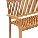 Casa si Gradina - Gradina si terasa - Mobilier exterior - Bancute de gradina - Banca gradina stivuibila, 2 locuri, 128,5 cm, lemn masiv de tec - Infinity.ro