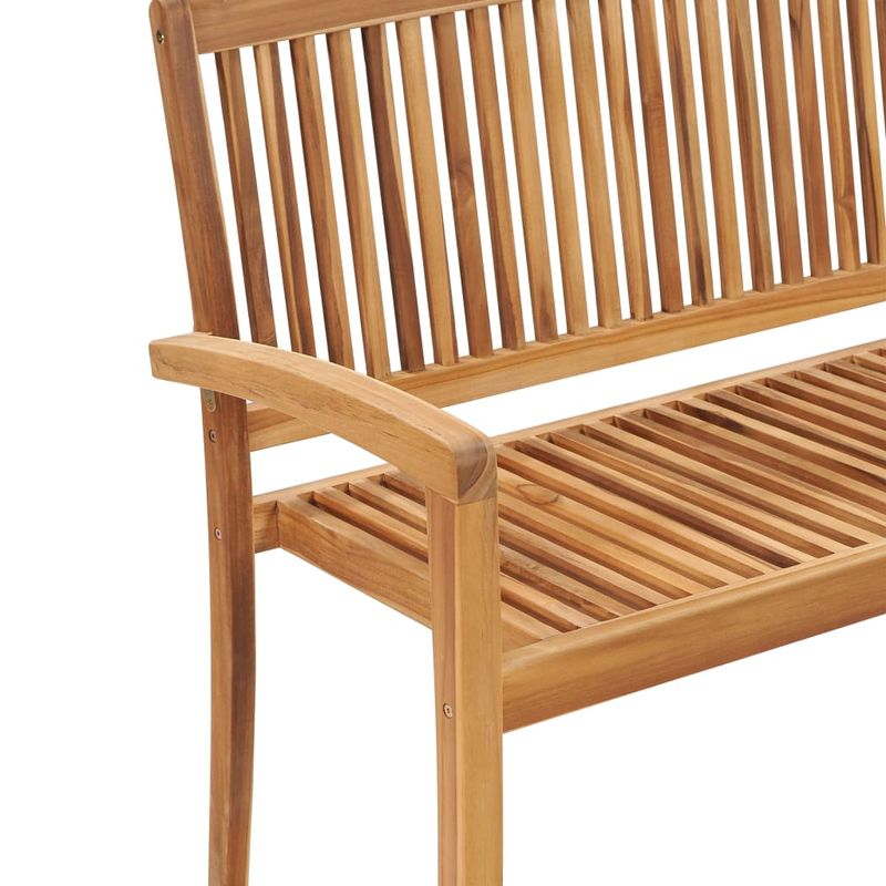 Casa si Gradina - Gradina si terasa - Mobilier exterior - Bancute de gradina - Banca gradina stivuibila, 2 locuri, 128,5 cm, lemn masiv de tec - Infinity.ro