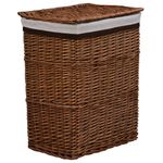 Casa si Gradina/Sanitare/Suporturi si accesorii baie/Accesorii baie - Cos de rufe, maro, salcie - Infinity.ro
