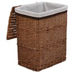 Casa si Gradina/Sanitare/Suporturi si accesorii baie/Accesorii baie - Cos de rufe, maro, salcie - Infinity.ro