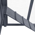 Petshop - Accesorii petshop - Culcusuri si custi - Custi interior si exterior - Cotet de pasari cu un cuibar, gri si alb, lemn masiv de brad - Infinity.ro