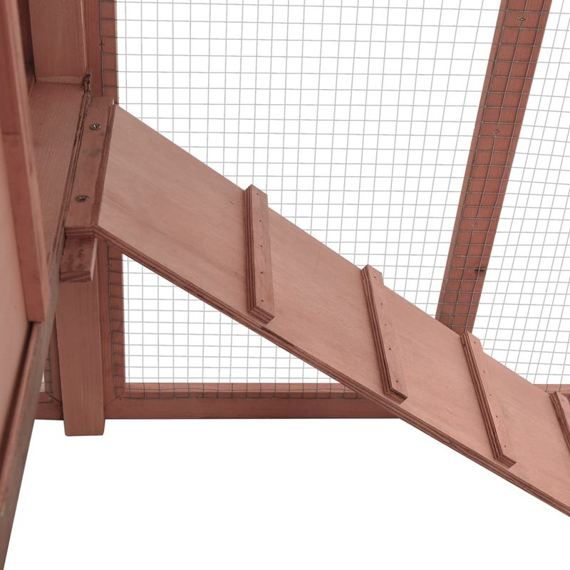 Petshop - Accesorii petshop - Culcusuri si custi - Custi interior si exterior - Cotet de pasari cu un cuibar, cafeniu si alb, lemn masiv brad - Infinity.ro