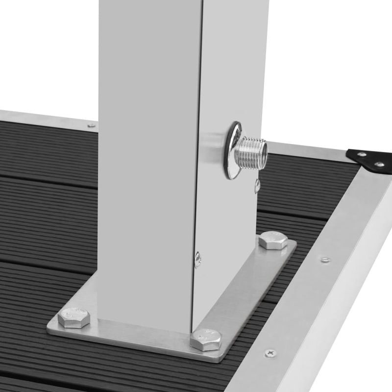 Casa si Gradina/Gradina si terasa/Piscine si accesorii/Accesorii piscine - Dus de exterior cu cadita, WPC si otel inoxidabil - Infinity.ro