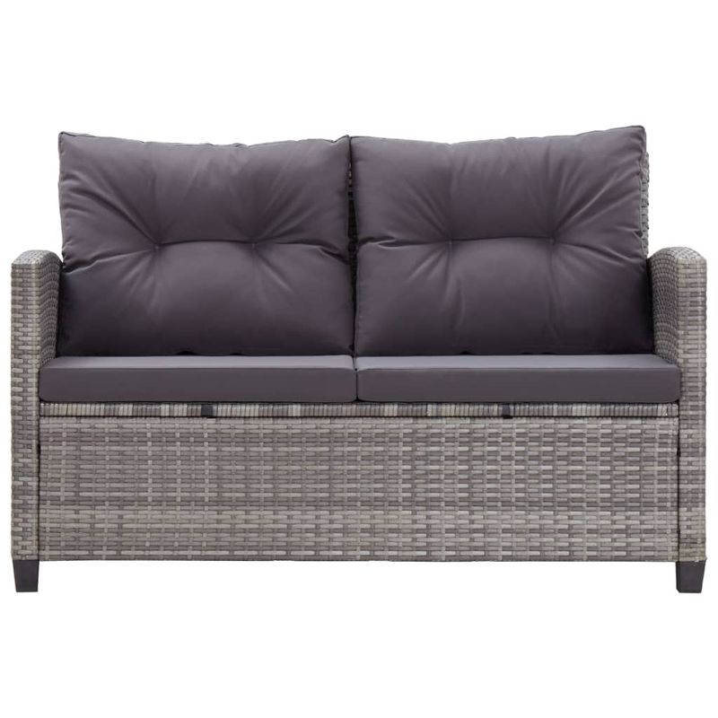 Casa si Gradina - Gradina si terasa - Mobilier exterior - Canapele si fotolii gradina - Set mobilier gradina cu perne, 6 piese, gri inchis, poliratan - Infinity.ro