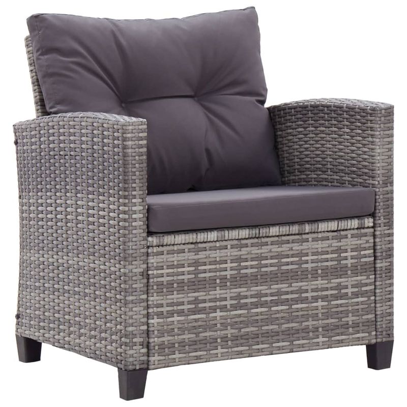 Casa si Gradina - Gradina si terasa - Mobilier exterior - Canapele si fotolii gradina - Set mobilier gradina cu perne, 6 piese, gri inchis, poliratan - Infinity.ro