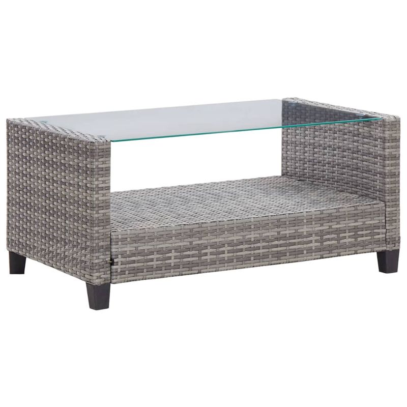 Casa si Gradina - Gradina si terasa - Mobilier exterior - Canapele si fotolii gradina - Set mobilier gradina cu perne, 6 piese, gri inchis, poliratan - Infinity.ro
