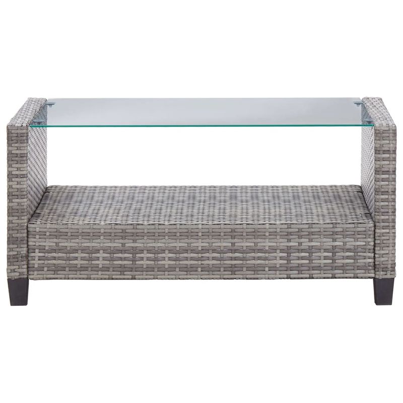 Casa si Gradina - Gradina si terasa - Mobilier exterior - Canapele si fotolii gradina - Set mobilier gradina cu perne, 6 piese, gri inchis, poliratan - Infinity.ro