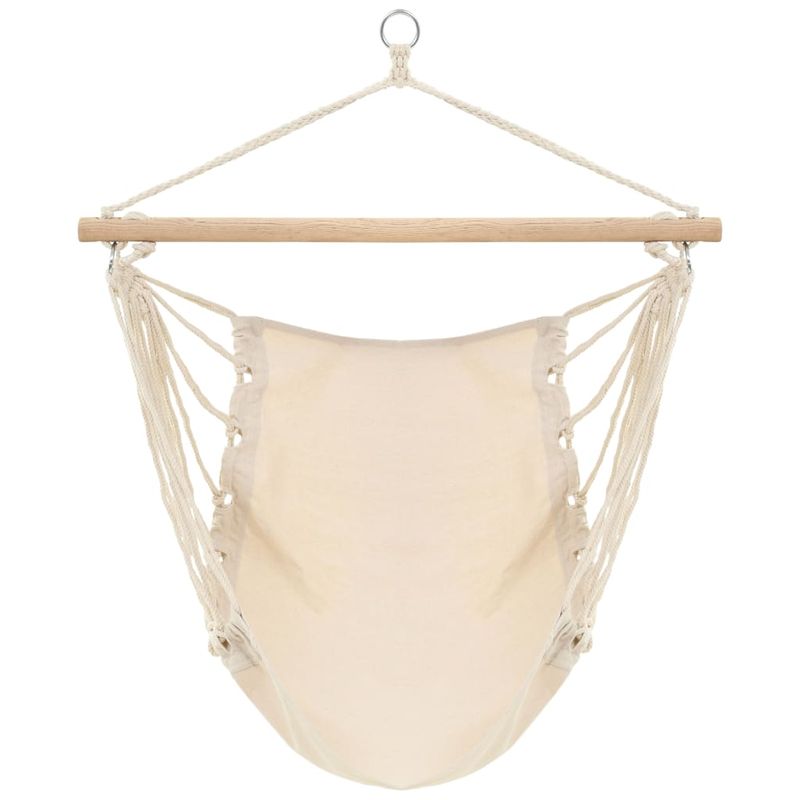 Casa si Gradina - Gradina si terasa - Balansoare si hamace - Hamace si suporturi - Scaun leagan/hamac mare, alb crem, material textil - Infinity.ro