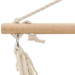 Casa si Gradina - Gradina si terasa - Balansoare si hamace - Hamace si suporturi - Scaun leagan/hamac mare, alb crem, material textil - Infinity.ro