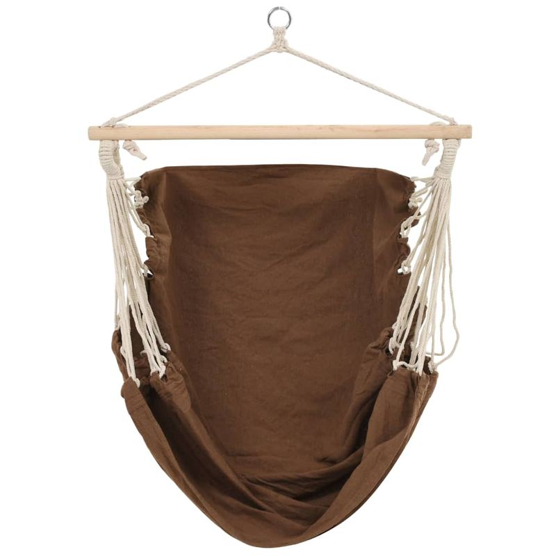 Casa si Gradina - Gradina si terasa - Balansoare si hamace - Hamace si suporturi - Scaun leagan/hamac mare din material textil, maro - Infinity.ro