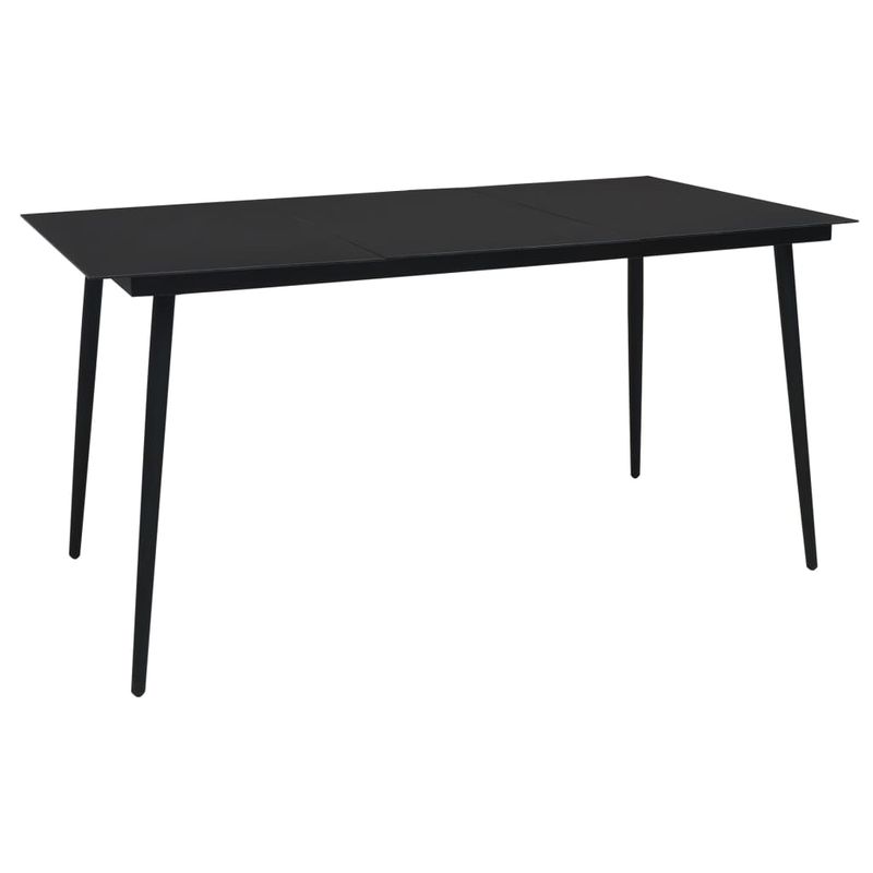 Casa si Gradina - Gradina si terasa - Mobilier exterior - Seturi mobila gradina - Set mobilier de exterior, 7 piese, negru, franghie si otel - Infinity.ro