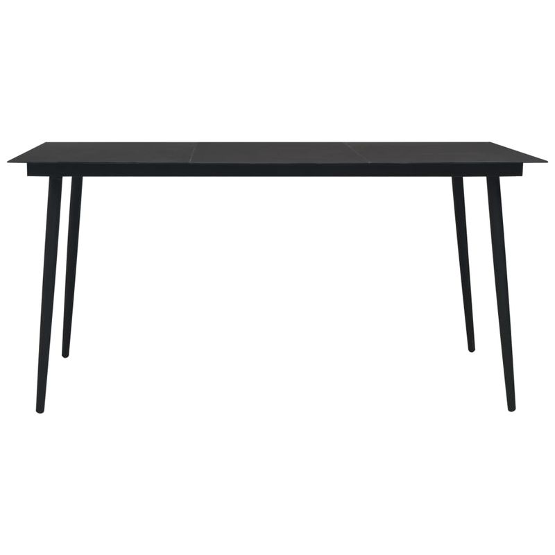Casa si Gradina - Gradina si terasa - Mobilier exterior - Seturi mobila gradina - Set mobilier de exterior, 7 piese, negru, franghie si otel - Infinity.ro