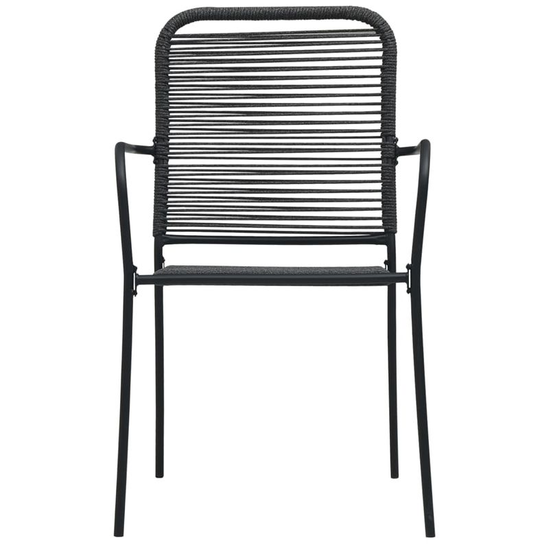 Casa si Gradina - Gradina si terasa - Mobilier exterior - Seturi mobila gradina - Set mobilier de exterior, 7 piese, negru, franghie si otel - Infinity.ro