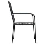 Casa si Gradina - Gradina si terasa - Mobilier exterior - Seturi mobila gradina - Set mobilier de exterior, 7 piese, negru, franghie si otel - Infinity.ro
