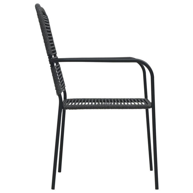 Casa si Gradina - Gradina si terasa - Mobilier exterior - Seturi mobila gradina - Set mobilier de exterior, 7 piese, negru, franghie si otel - Infinity.ro
