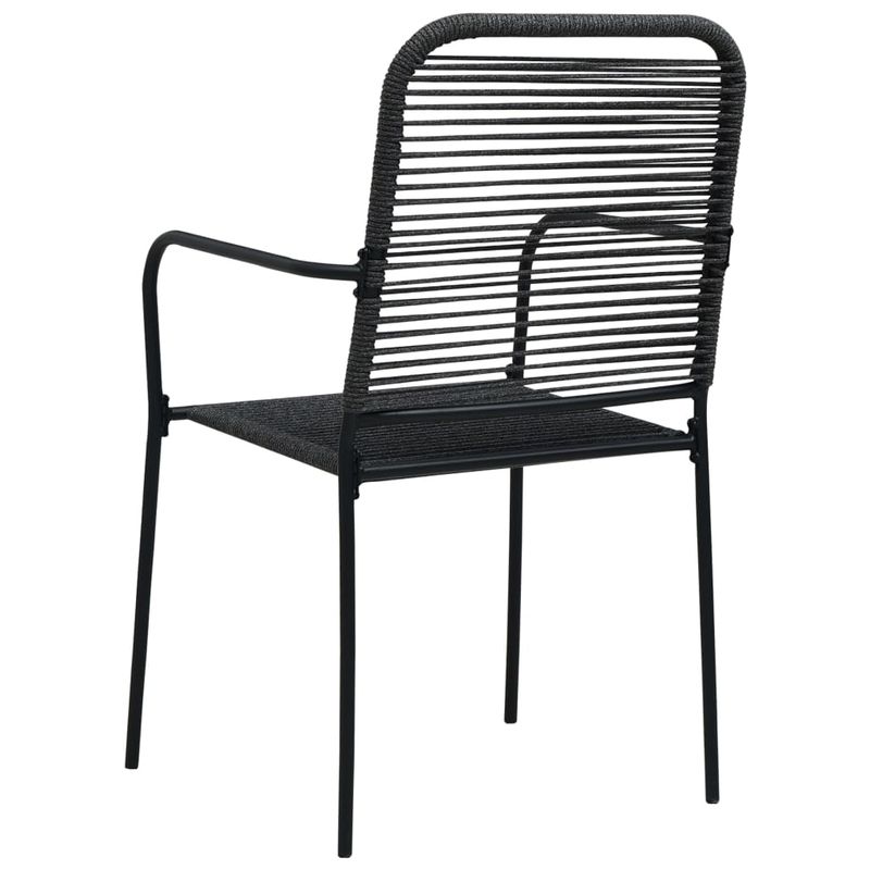 Casa si Gradina - Gradina si terasa - Mobilier exterior - Seturi mobila gradina - Set mobilier de exterior, 7 piese, negru, franghie si otel - Infinity.ro
