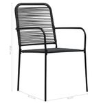 Casa si Gradina - Gradina si terasa - Mobilier exterior - Seturi mobila gradina - Set mobilier de exterior, 7 piese, negru, franghie si otel - Infinity.ro