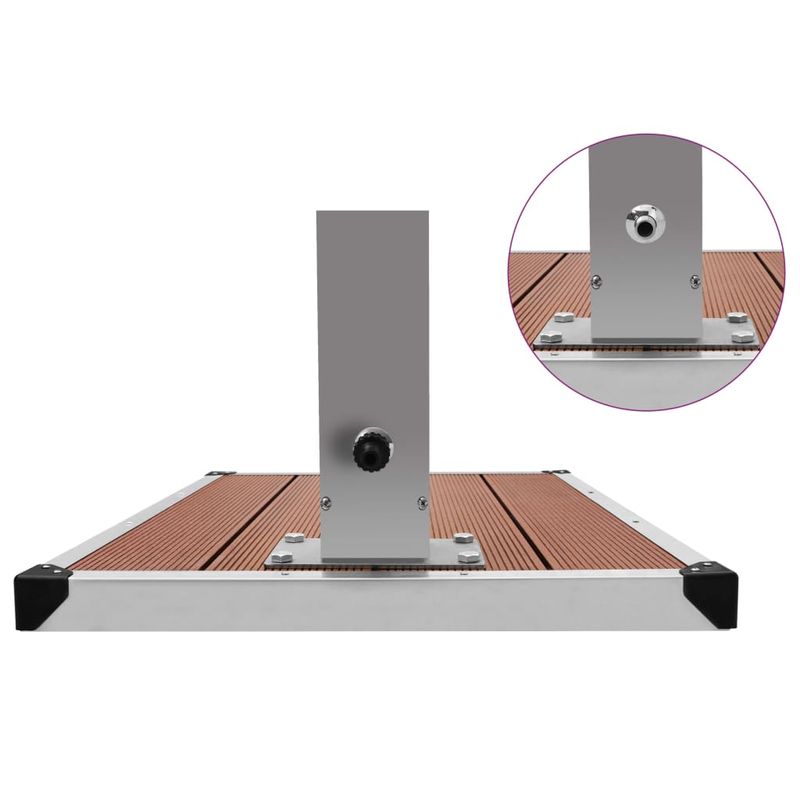 Casa si Gradina - Gradina si terasa - Piscine si accesorii - Accesorii piscine - Dus de gradina cu platforma, WPC și otel inoxidabil, maro - Infinity.ro