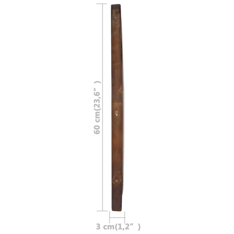 Casa si Gradina - Decoratiuni - Oglinzi - Oglinda de perete, 60 cm, tec, rotund - Infinity.ro