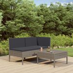 Casa si Gradina - Gradina si terasa - Mobilier exterior - Seturi mobila gradina - Set mobilier relaxare gradina cu perne, 3 piese, poliratan, număr de articole 1 - Infinity.ro