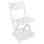 Casa si Gradina - Gradina si terasa - Mobilier exterior - Seturi mobila gradina - Set mobilier bistro pliabil, 3 piese, alb, plastic - Infinity.ro