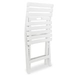 Casa si Gradina - Gradina si terasa - Mobilier exterior - Seturi mobila gradina - Set mobilier bistro pliabil, 3 piese, alb, plastic - Infinity.ro