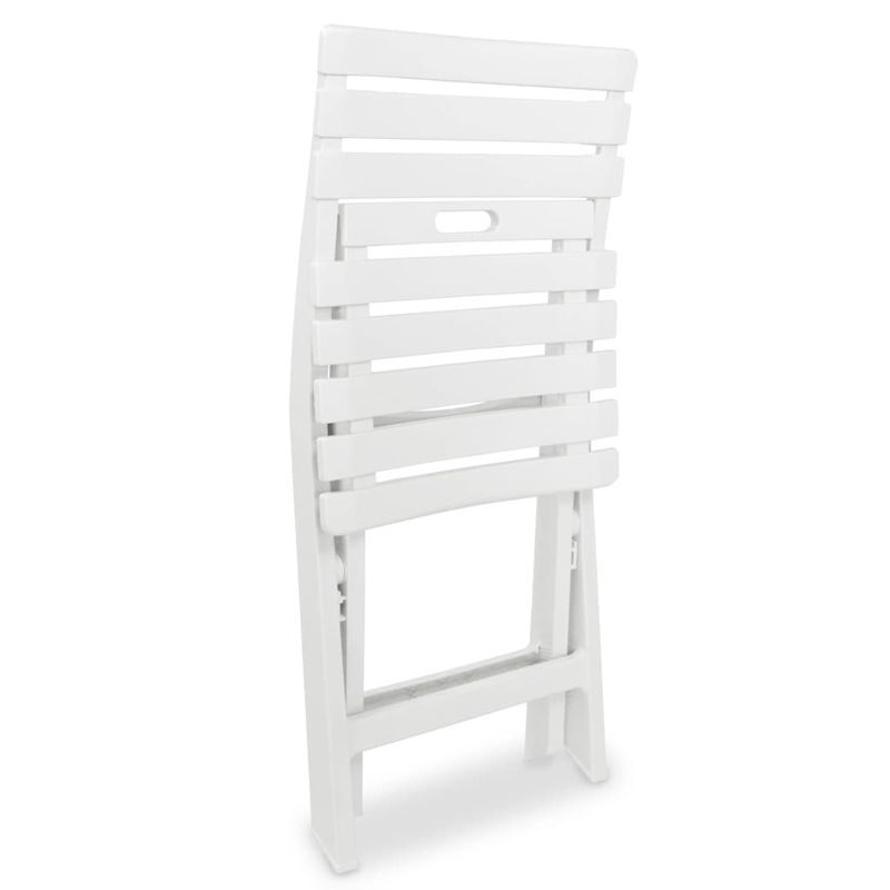Casa si Gradina - Gradina si terasa - Mobilier exterior - Seturi mobila gradina - Set mobilier bistro pliabil, 3 piese, alb, plastic - Infinity.ro