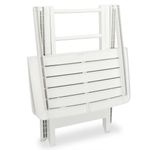 Casa si Gradina - Gradina si terasa - Mobilier exterior - Seturi mobila gradina - Set mobilier bistro pliabil, 3 piese, alb, plastic - Infinity.ro