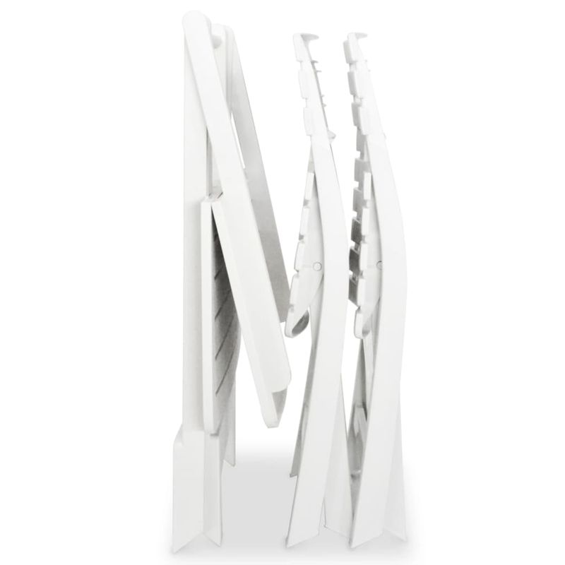 Casa si Gradina - Gradina si terasa - Mobilier exterior - Seturi mobila gradina - Set mobilier bistro pliabil, 3 piese, alb, plastic - Infinity.ro