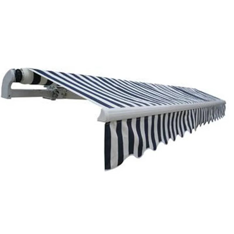 Casa si Gradina - Gradina si terasa - Umbrele si pavilioane - Umbrele - Copertina pliabila motorizata, 400 cm, albastru/alb - Infinity.ro