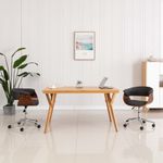 Casa si Gradina - Mobilier - Scaune si fotolii - Scaune - Scaun de birou pivotant, gri, lemn curbat si material textil - Infinity.ro