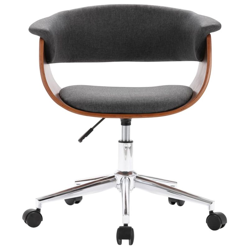 Casa si Gradina - Mobilier - Scaune si fotolii - Scaune - Scaun de birou pivotant, gri, lemn curbat si material textil - Infinity.ro