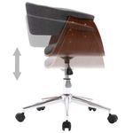 Casa si Gradina - Mobilier - Scaune si fotolii - Scaune - Scaun de birou pivotant, gri, lemn curbat si material textil - Infinity.ro